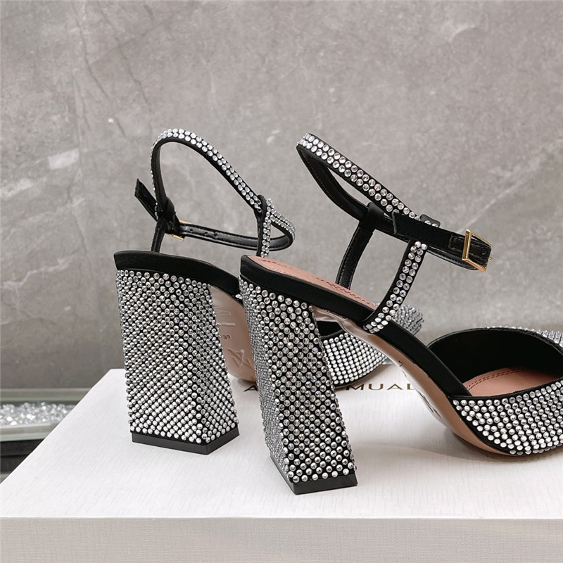 Amina Muaddi angular square-toe sandals