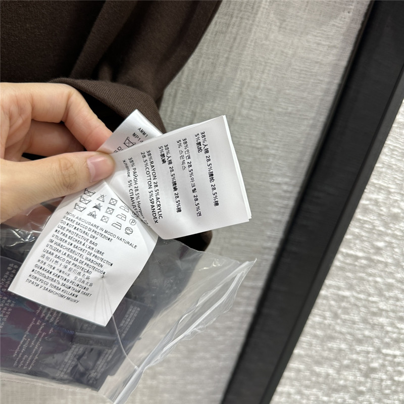 Pra*a triangle logo patch brushed short-sleeved shirt