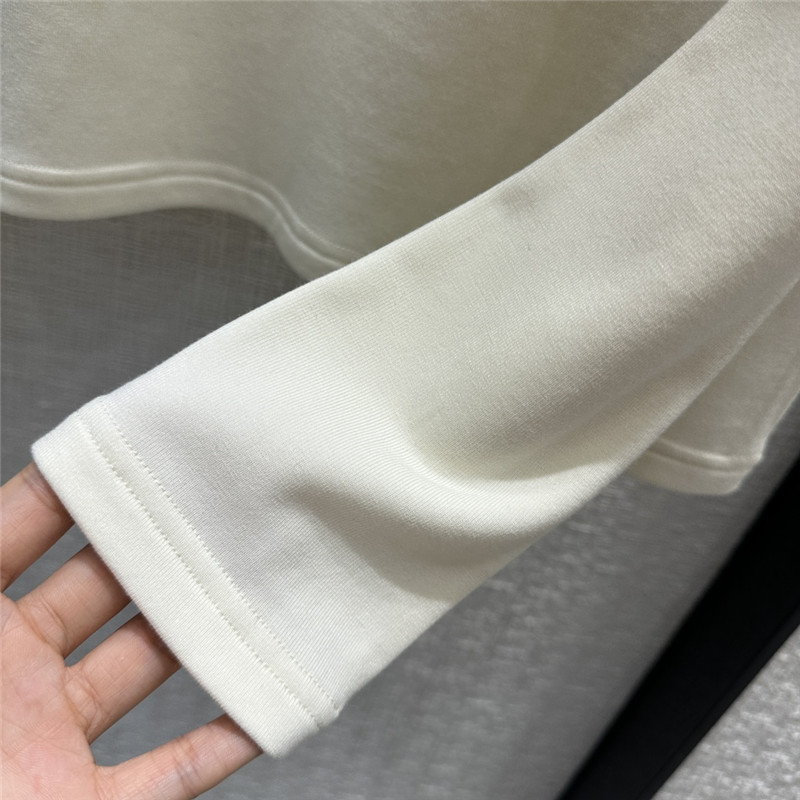 Pra*a triangle logo patch brushed base layer shirt