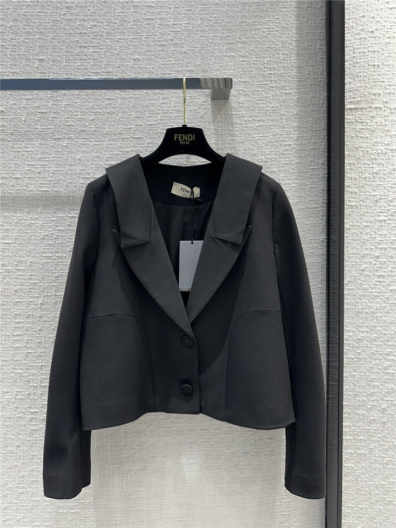 fendi tiered lapel blazer