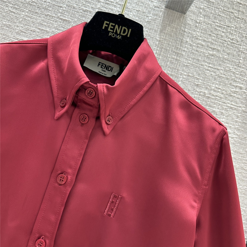 F**di bordeaux red shirt