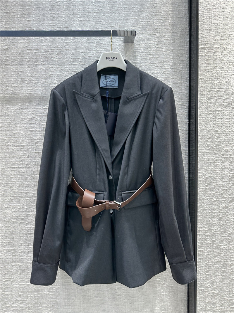 prada premium gray suit shorts suit