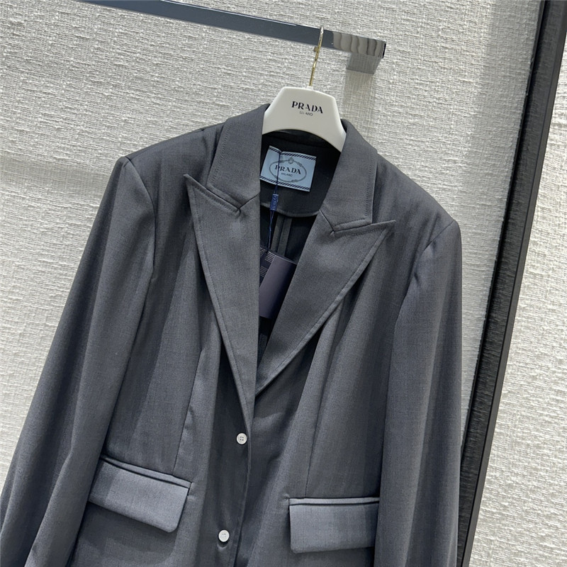 prada premium gray suit shorts suit