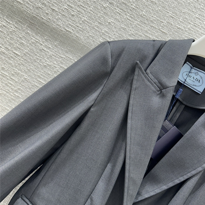 prada premium gray suit shorts suit