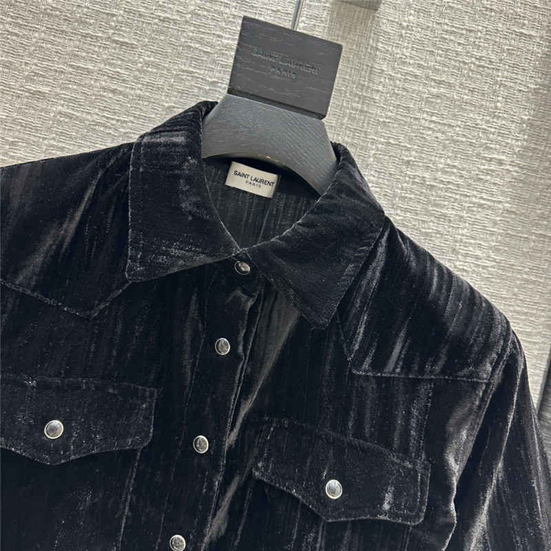 Y51 western style velvet shirt