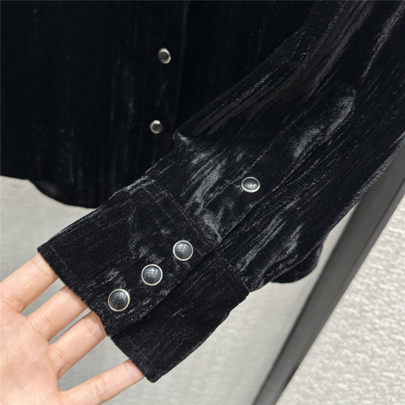 Y51 western style velvet shirt