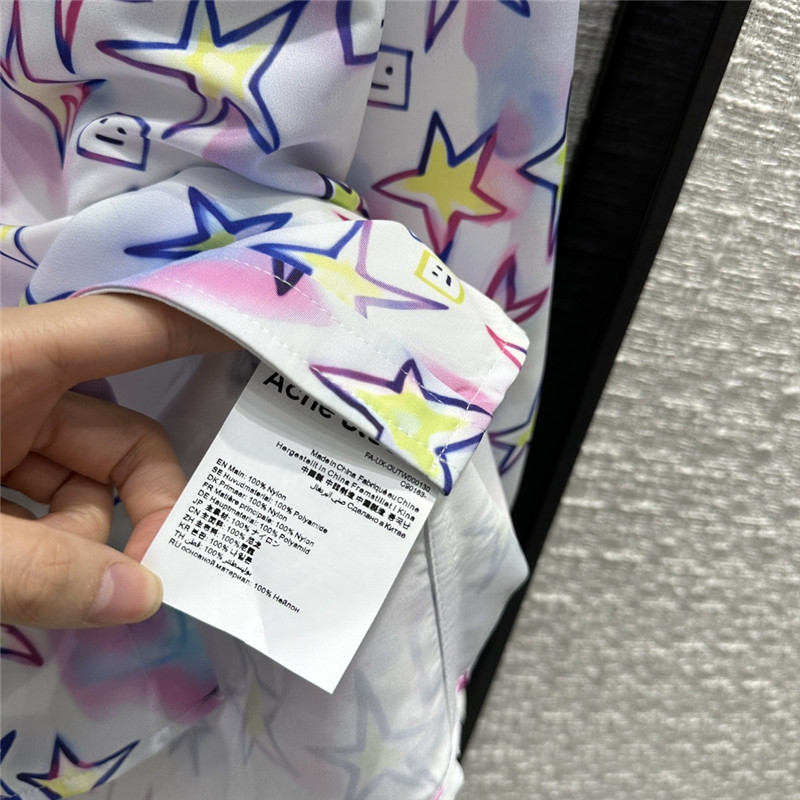 acne studios colorful star smiley printed shirt