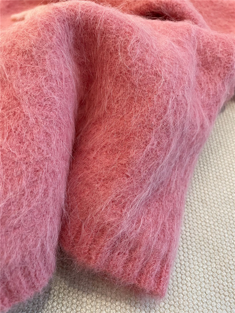 Chanel Logo Alpaca Sweater Pink