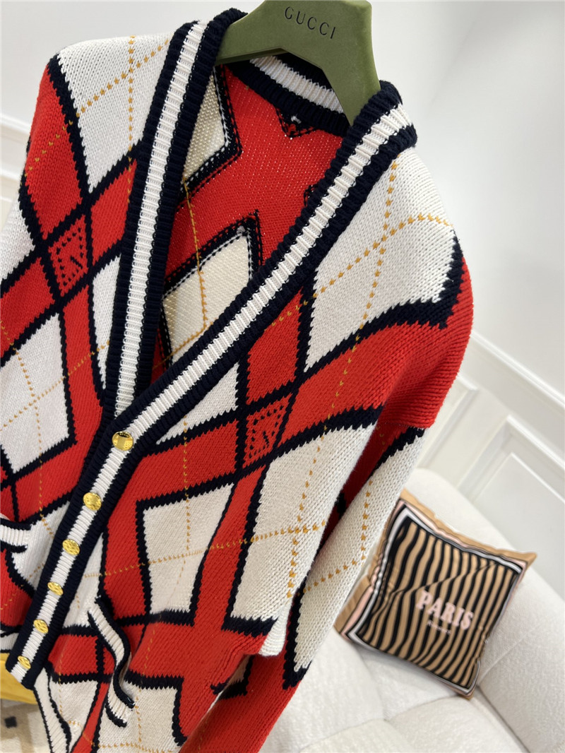 gvc*1 D1am0nd jacquard wool cardigan