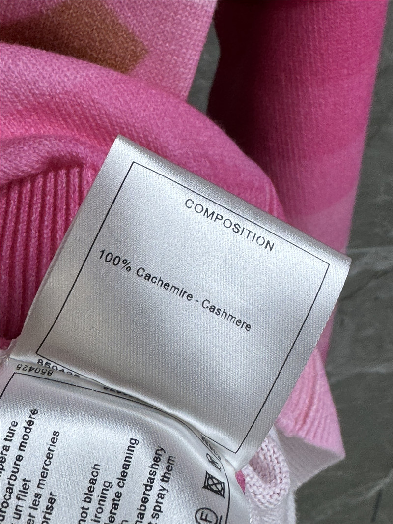 Chanel Logo Gradient Pink Cardigan