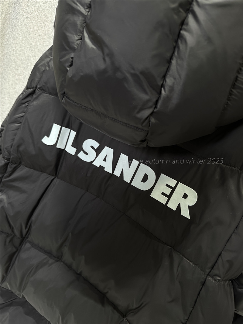 jil sander hooded down jacket