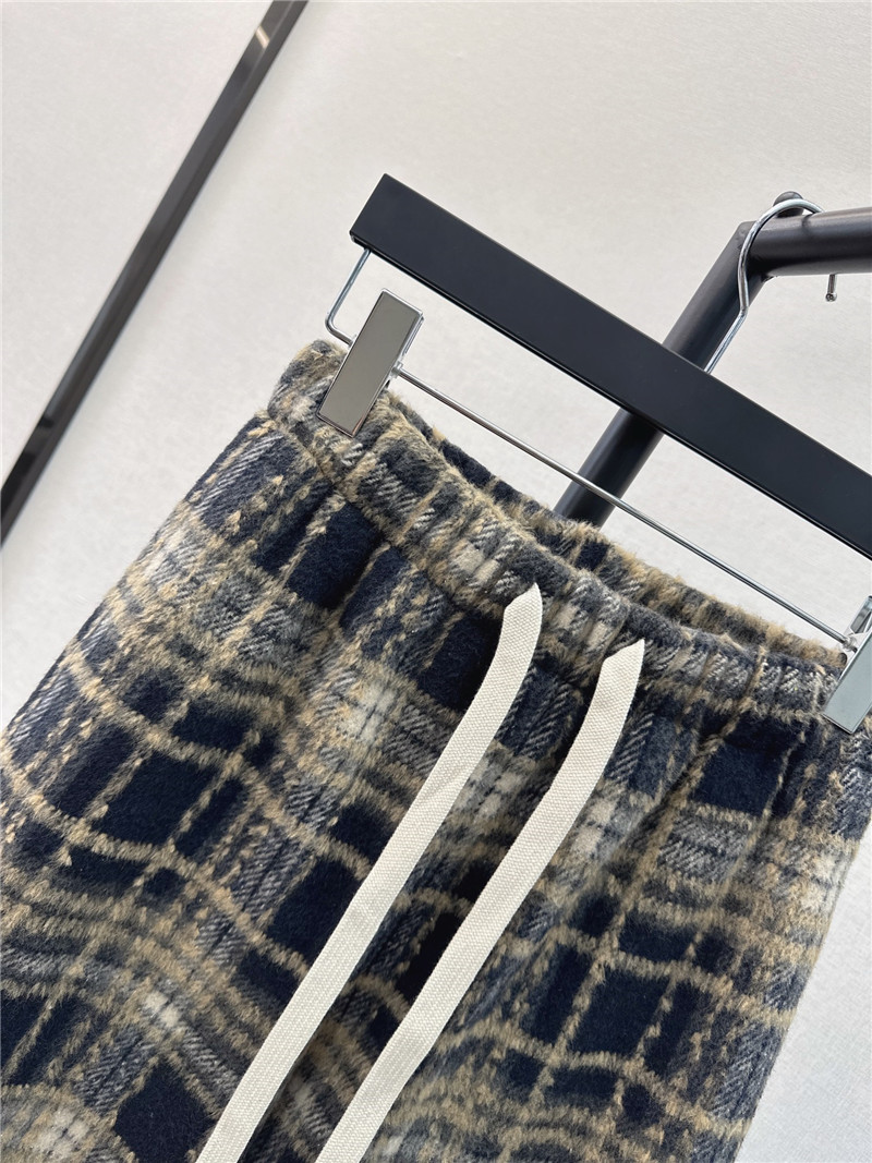 D10r drawstring checked straight-leg pants