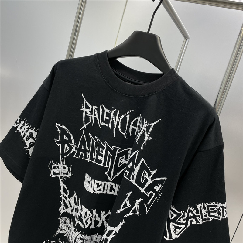 Ba1en*iaga new letter silhouette t-shirt