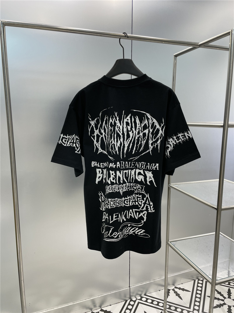 Ba1en*iaga new letter silhouette t-shirt