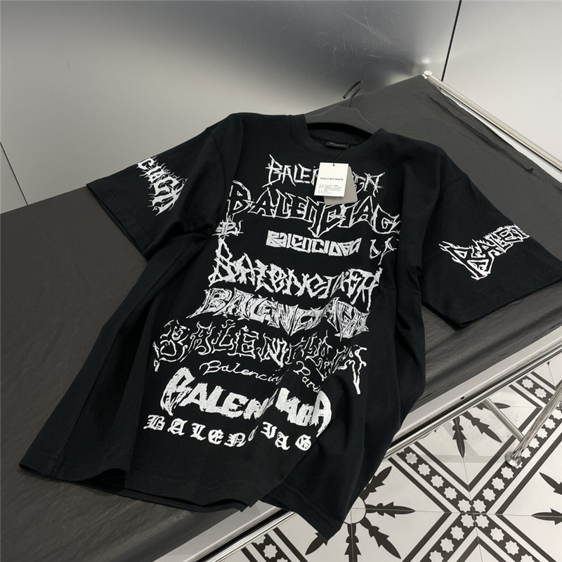 Ba1en*iaga new letter silhouette t-shirt