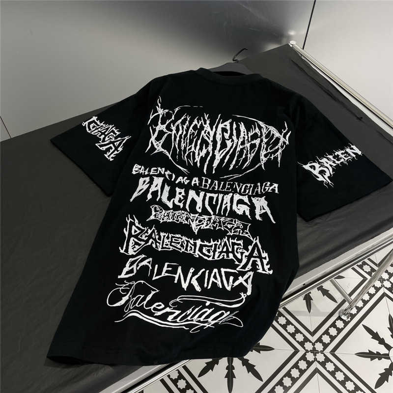 Ba1en*iaga new letter silhouette t-shirt