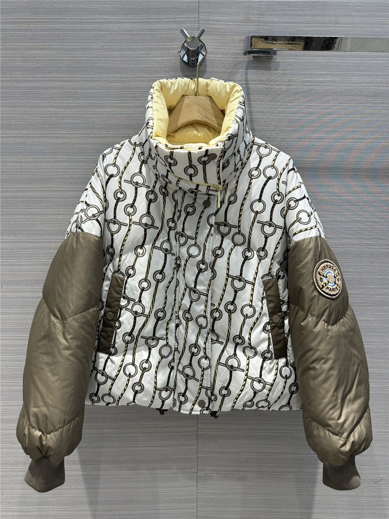 Hermes reversible design down jacket