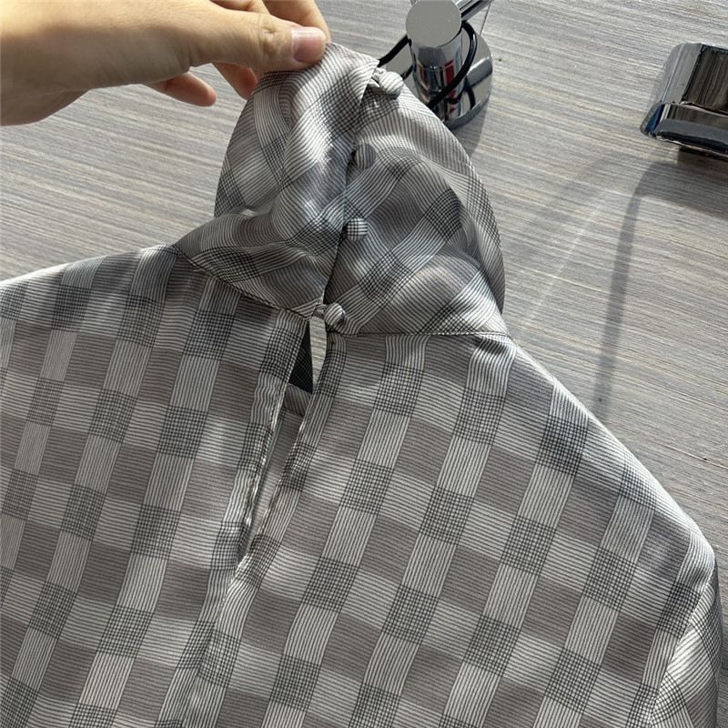 Y51 ribbon silk shirt