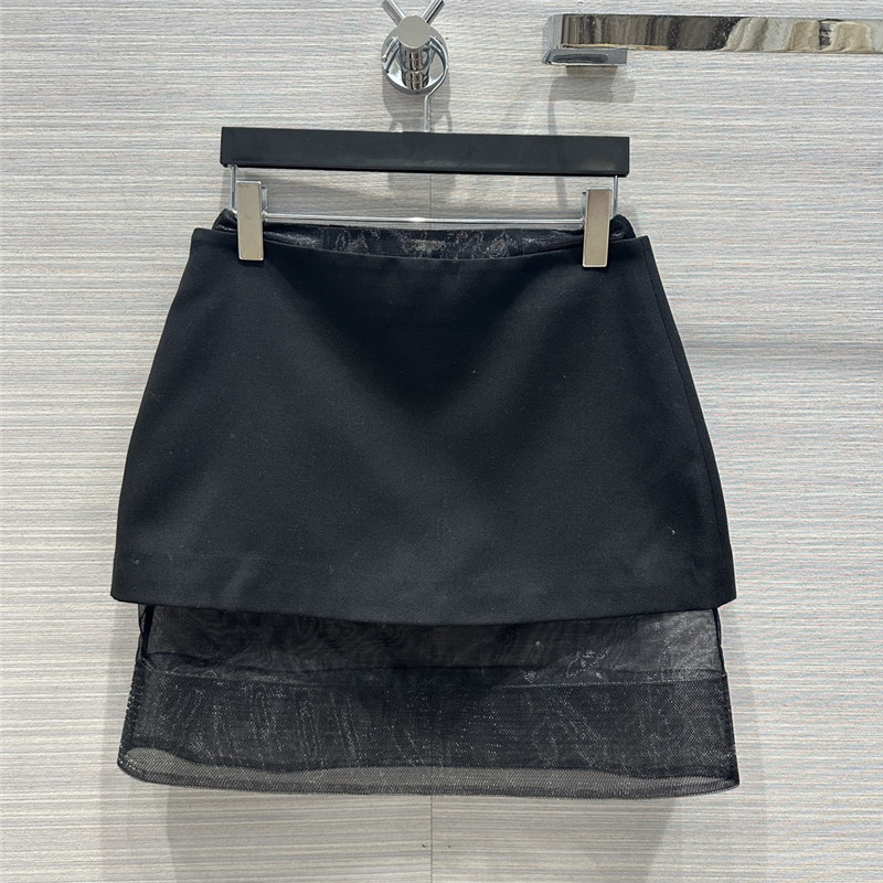 Pra*a party series mesh two-piece design skirt
