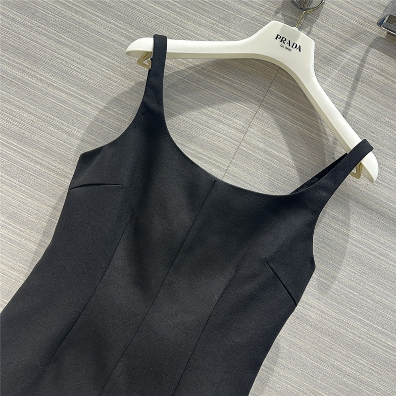 prada party series mesh fake two-piece design dress