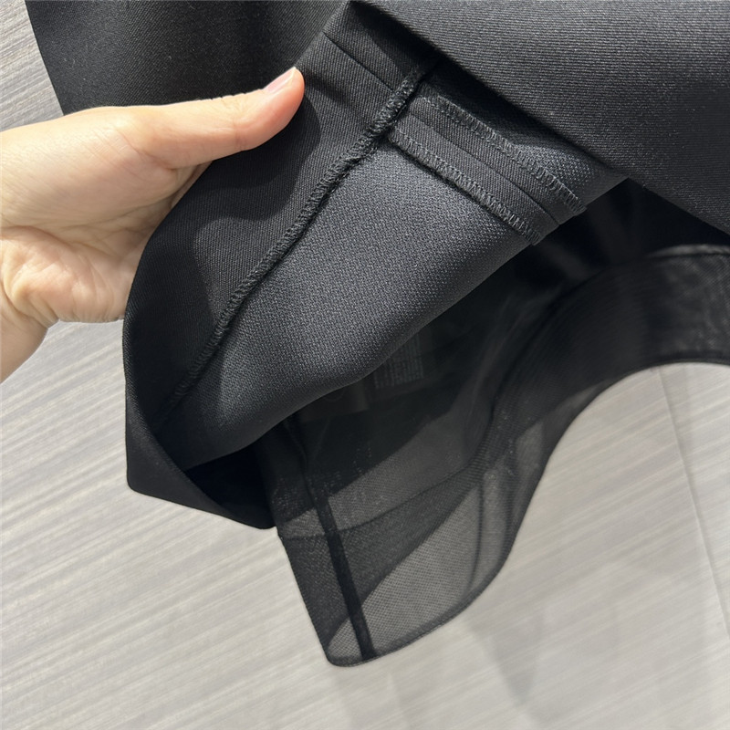 prada party series mesh fake two-piece design dress