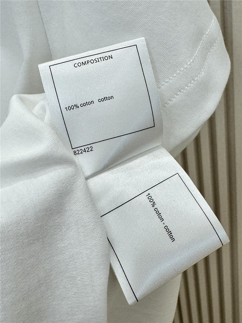 Ch**el letter print round neck short sleeve t-shirt