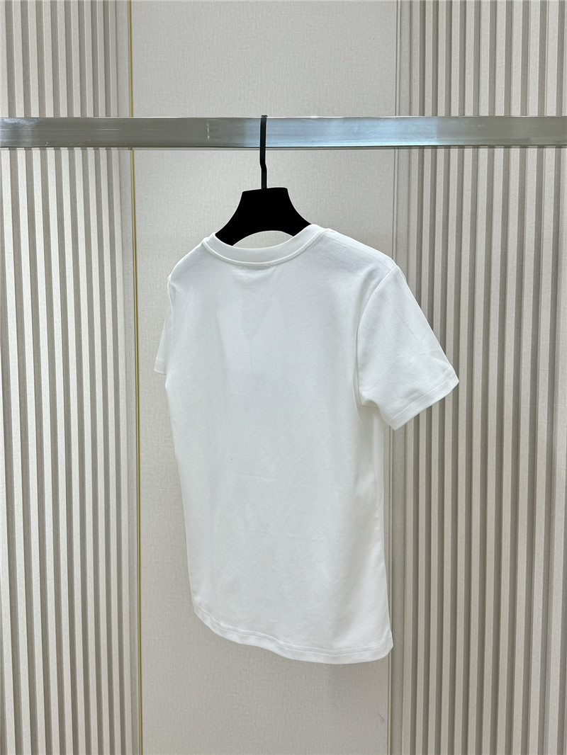 Ch**el letter print round neck short sleeve t-shirt