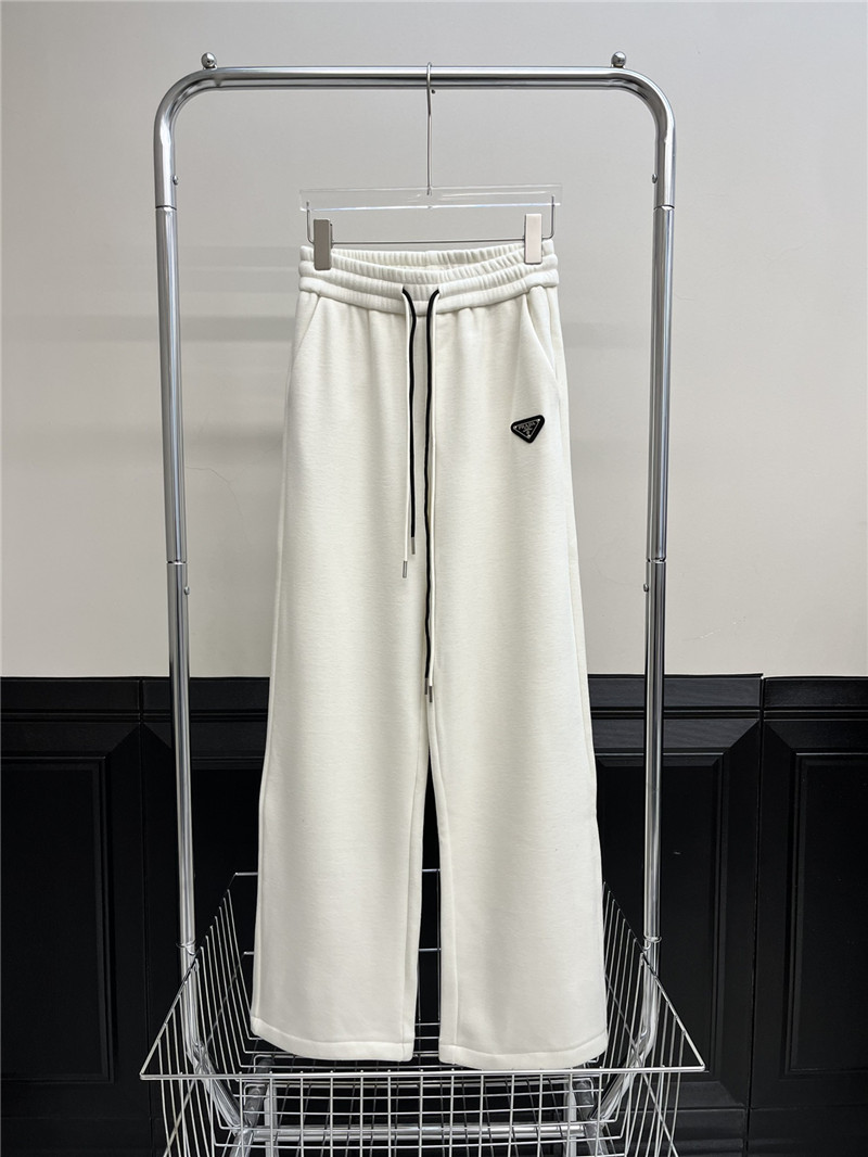 prada new elastic drawstring velvet casual pants