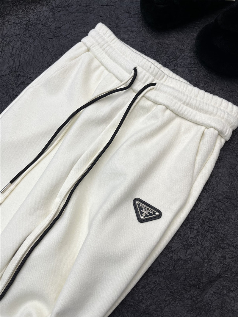 Pra*a new elastic drawstring velvet casual pants