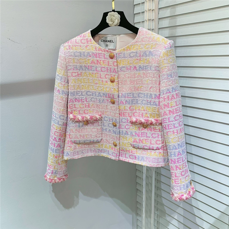 Ch**el bathrobe colorful monogram short coat
