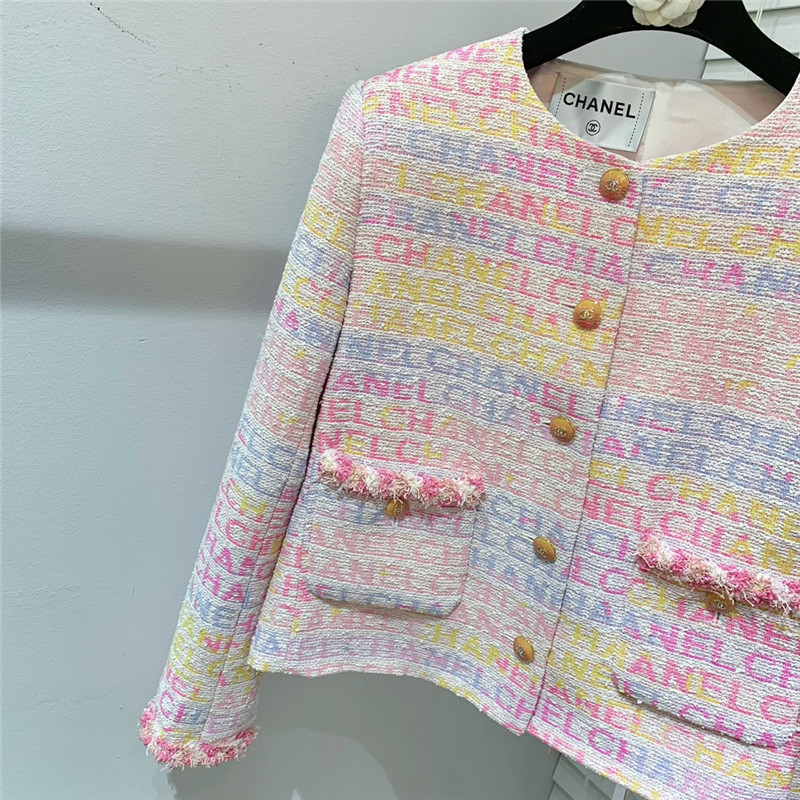 Ch**el bathrobe colorful monogram short coat