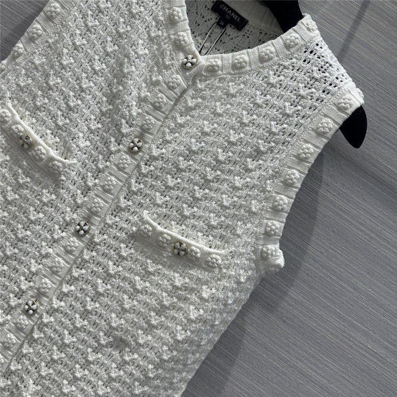 Ch**el hollow embossed woven tank top dress