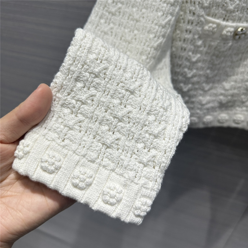 Chanel hollow embossed braided cardigan