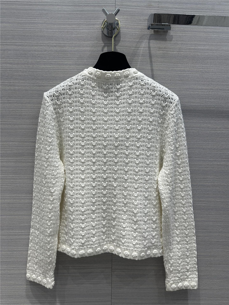 Chanel hollow embossed braided cardigan