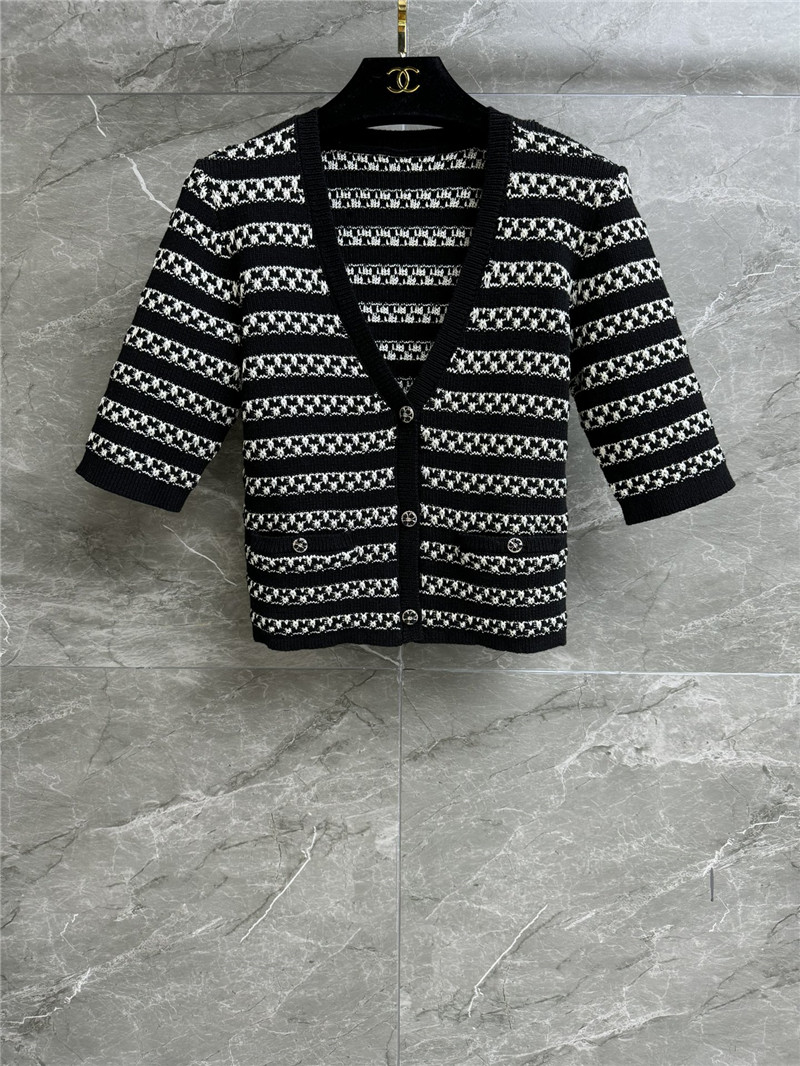 Chanel crochet striped cardigan