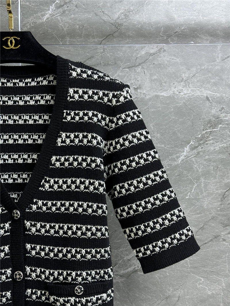 Ch**el crochet striped cardigan