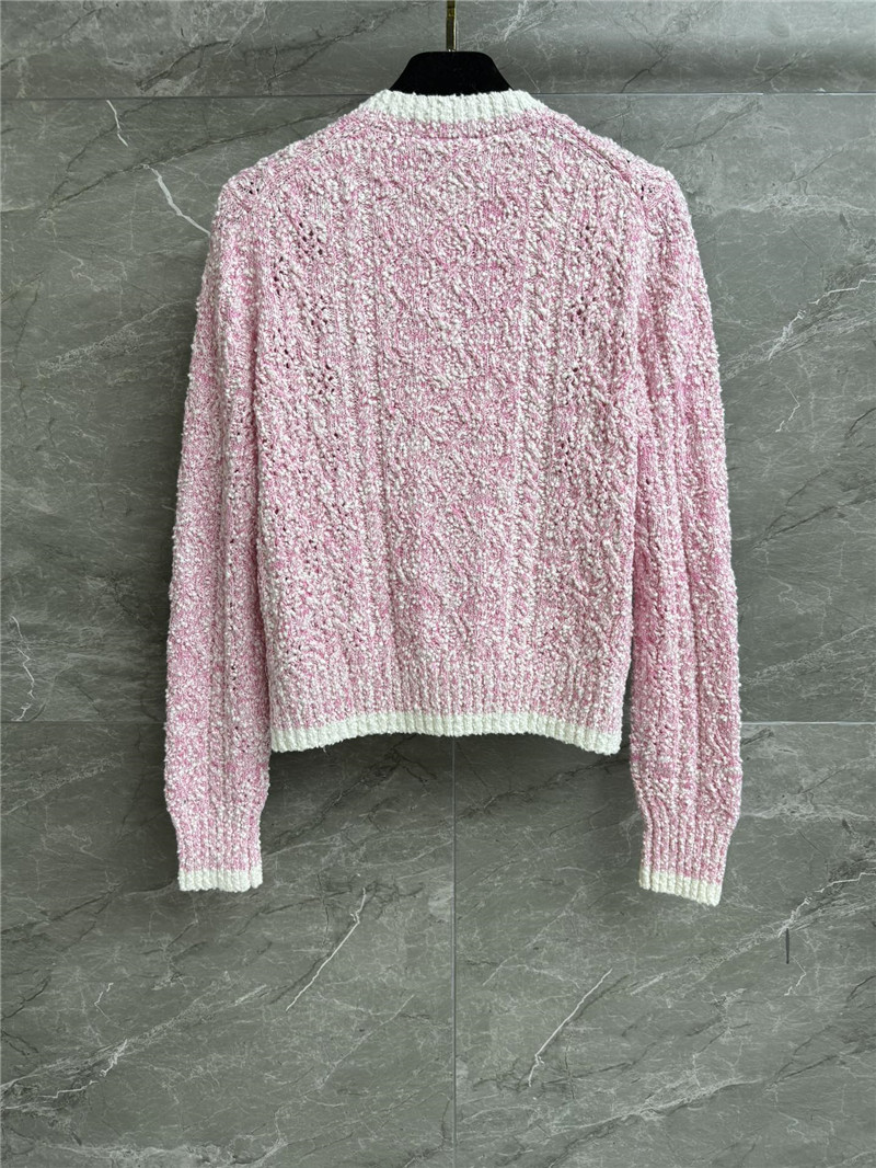 Ch**el color block hollow cardigan