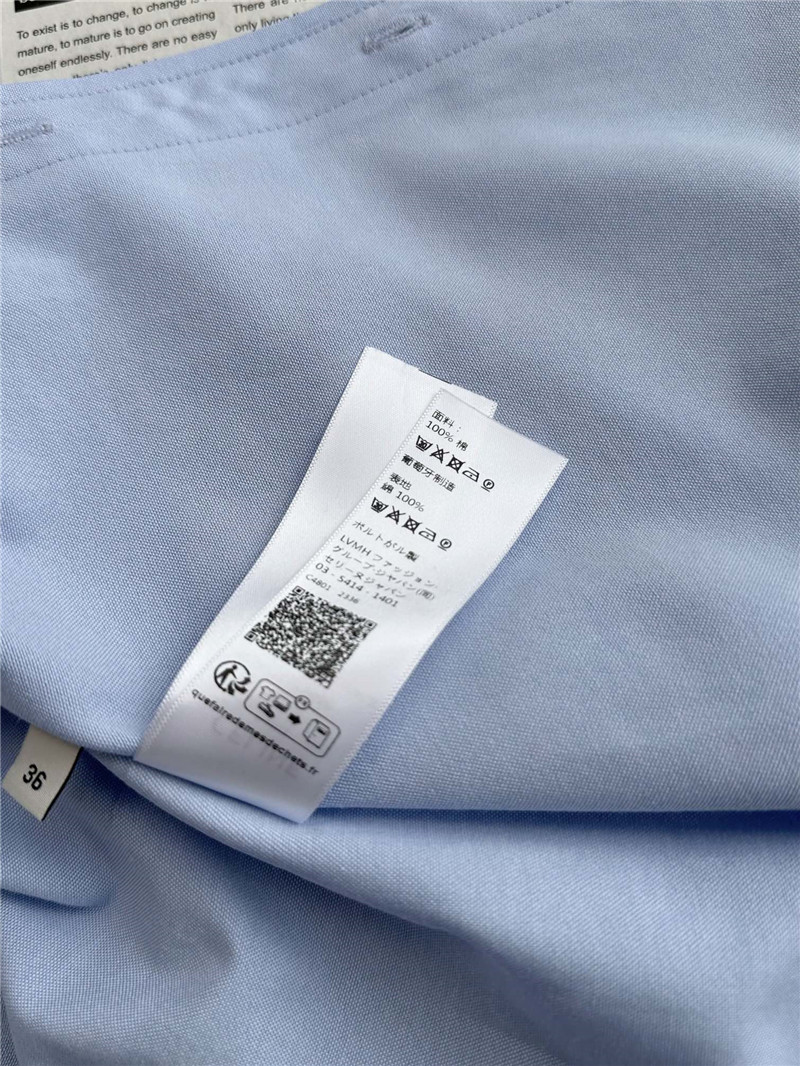 Ce1i*e small logo embroidered long-sleeved shirt