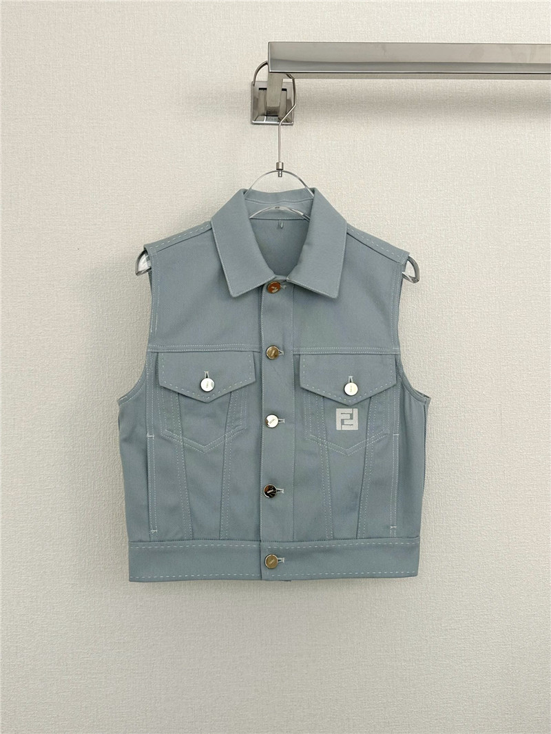 fendi lapel pocket vest