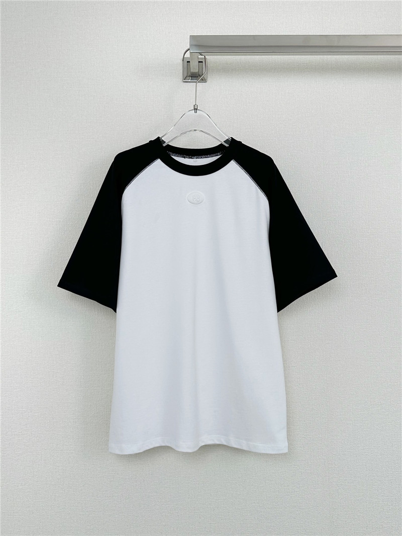 alexander wang oval logo contrast short-sleeved T-shirt