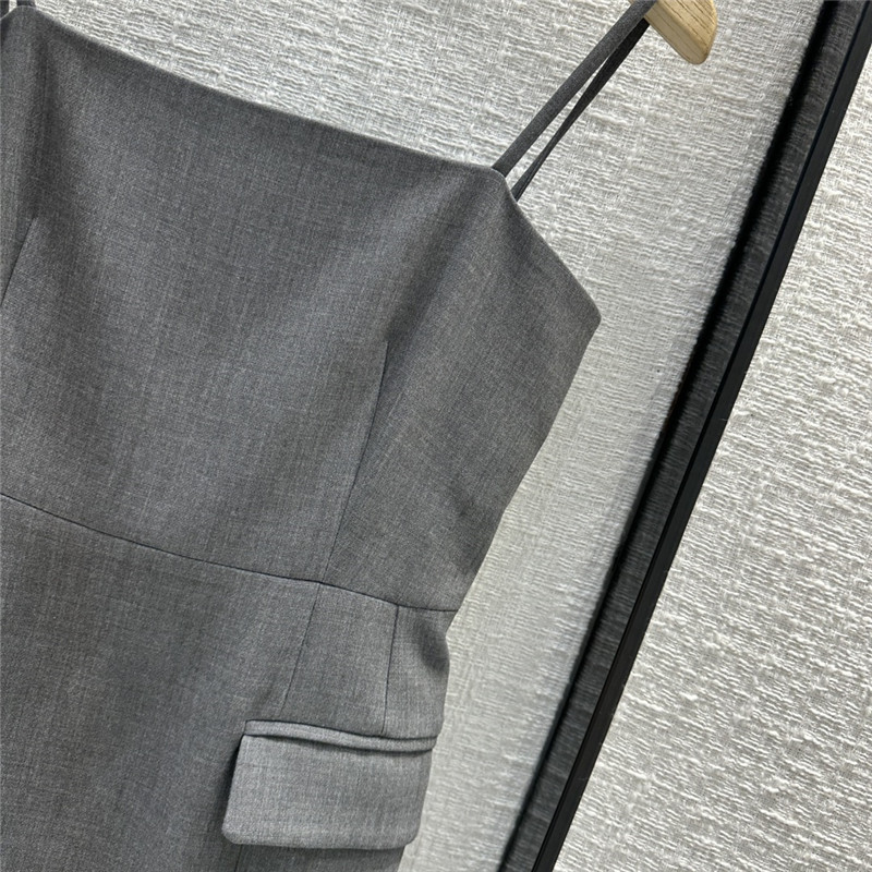 a1exa*der Mcqv*en premium gray zipper strap strapless skirt