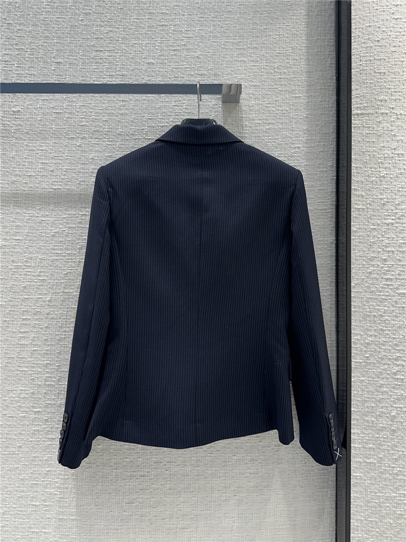 Ce1i*e blue vertical striped blazer