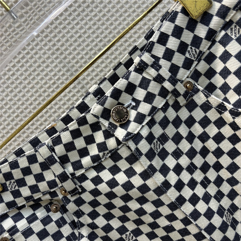 l0vis Vvtt0n lv classic logo printed denim straight pants