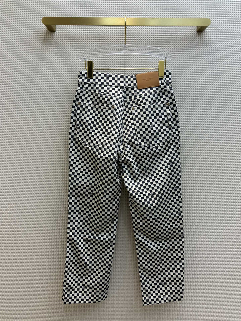 l0vis Vvtt0n lv classic logo printed denim straight pants