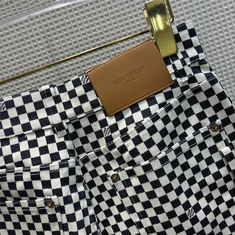 l0vis Vvtt0n lv classic logo printed denim straight pants