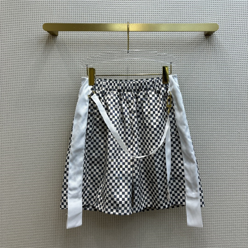 louis vuitton LV contrasting checkerboard shorts