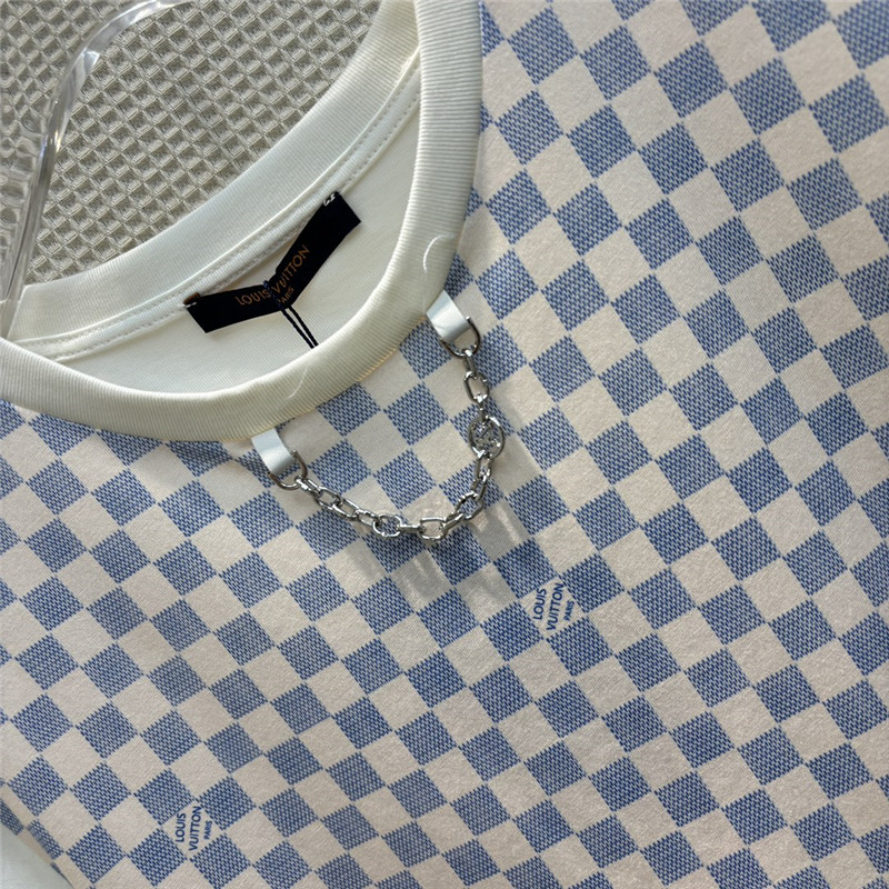 l0vis Vvtt0n lv checkerboard short-sleeved t-shirt