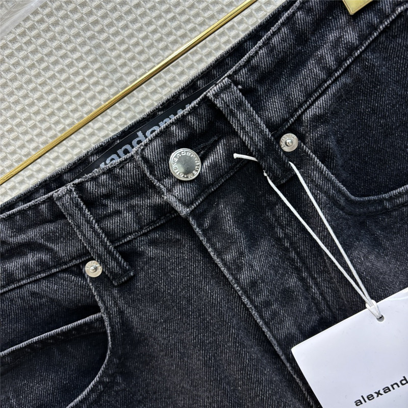 A1exa*der wang straight leg jeans with back pocket lettering