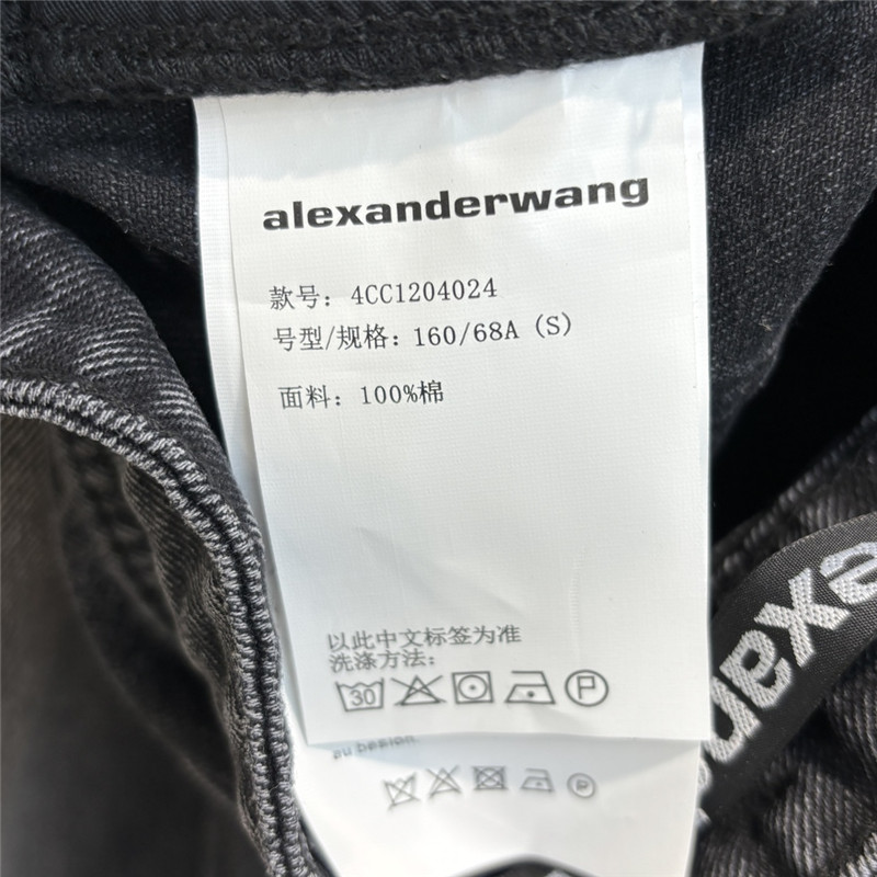 A1exa*der wang straight leg jeans with back pocket lettering