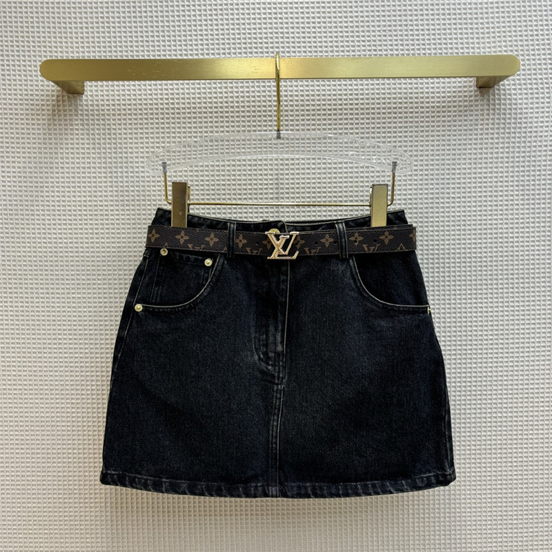 louis vuitton LV nautical resort denim series skirt